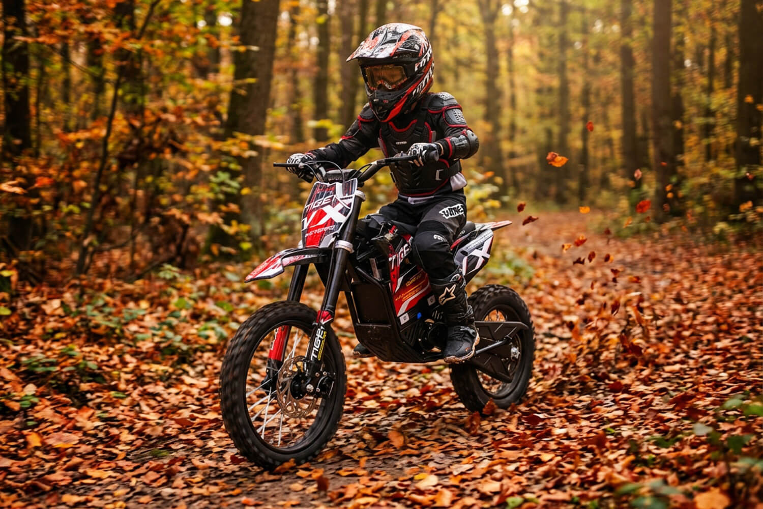 Tiger VX 2000W 60V LI-ION Electric Dirt Bike - Big Wheels 14/12